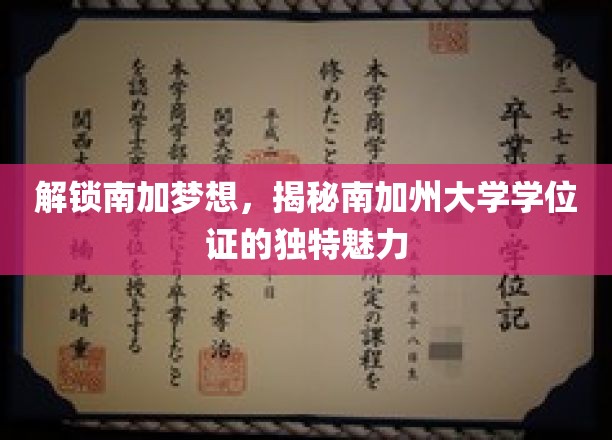 解码南加大学位，探索其非凡学历背后的辉煌故事