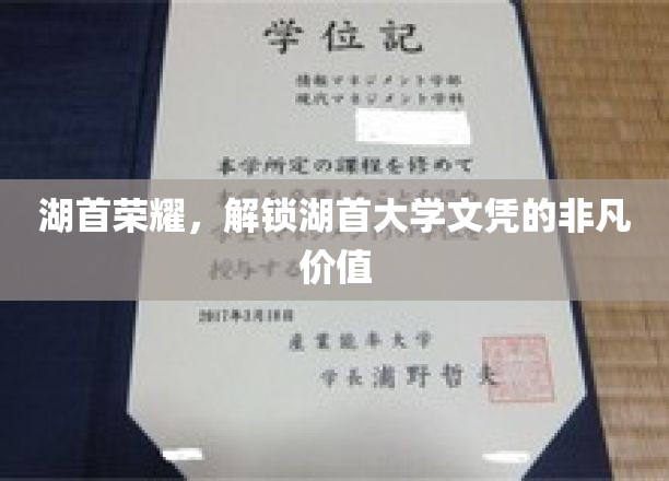 湖首大学荣耀解锁，揭秘文凭背后的非凡魅力